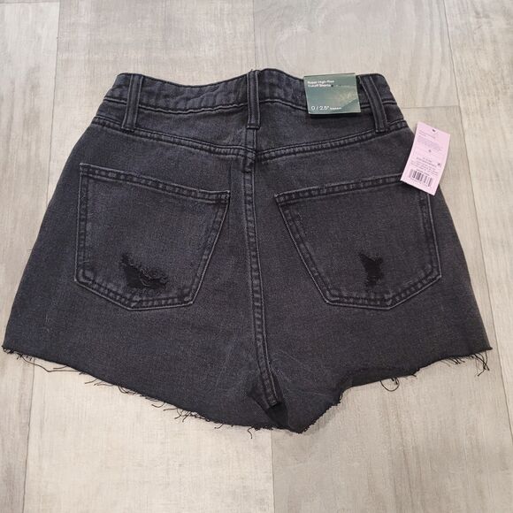 Lot of 2 WILD FABLE Women's High Rise Size 0 Cut Off Jean Shorts School Mom - Picture 4 of 12